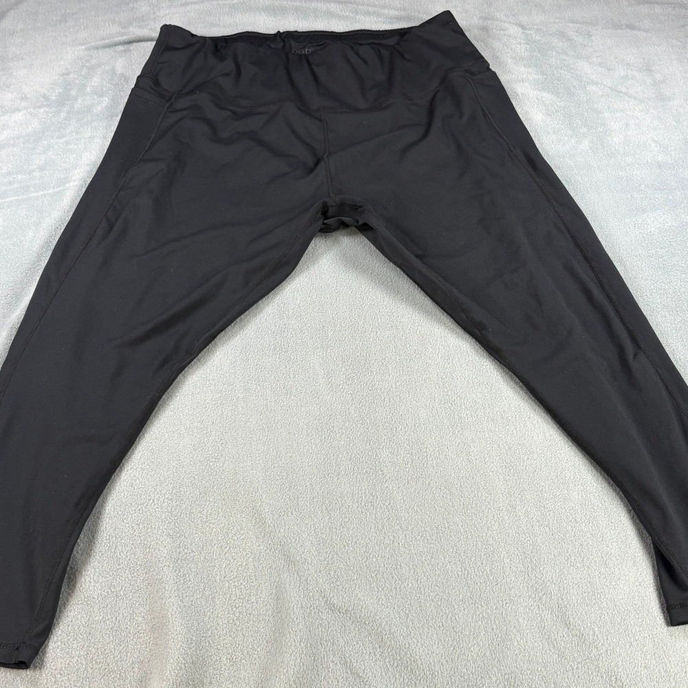 DGD Womens Black Activewear Leggings High Waisted Yoga Pants with Pockets 4XL